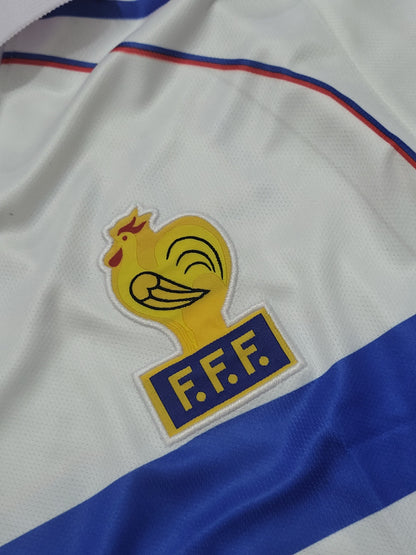 ZIDANE FRANCE 1998 WORLD CUP AWAY KIT COLLAR PREMIUM EMBROIDERY