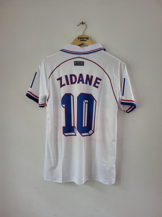 ZIDANE FRANCE 1998 WORLD CUP AWAY KIT COLLAR PREMIUM EMBROIDERY