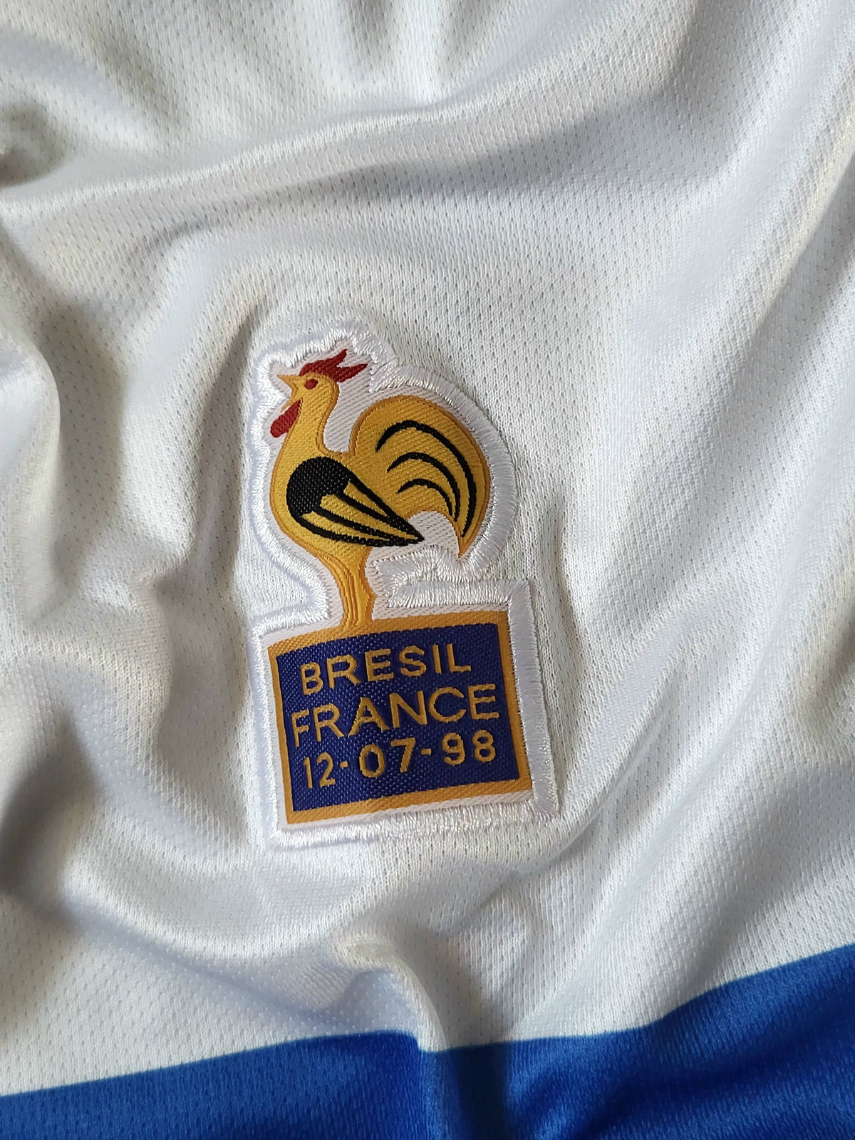 Zidane France 1998 World Cup Away Kit Collar Five Sleeve Premium Embroidery, Zidane oversized jersey, most selling, trending jersey, jersey fits, FIVE SLEEVE 