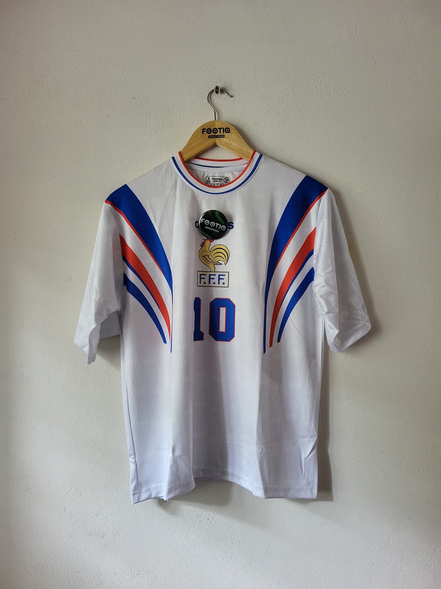 ZIDANE FRANCE AWAY KIT 1996-97 FIVE SLEEVE SUBLIMATION