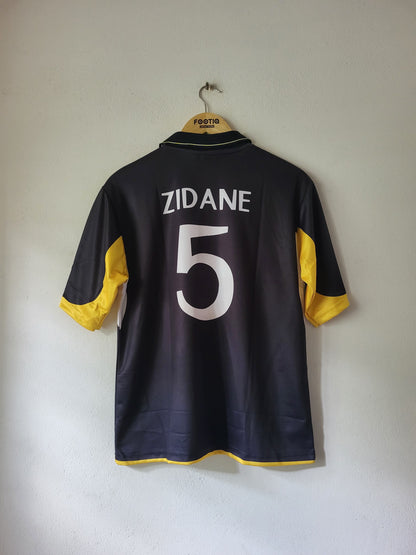 ZIDANE REAL MADRID AWAY KIT 1999-01 COLLAR FIVE SLEEVE SUBLIMATION
