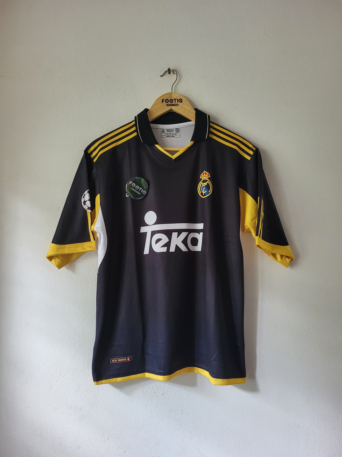 ZIDANE REAL MADRID AWAY KIT 1999-01 COLLAR FIVE SLEEVE SUBLIMATION