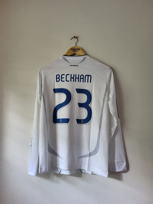 BECKHAM REAL MADRID HOME KIT 2006-07 FULL SLEEVE PREMIUM EMBROIDERY